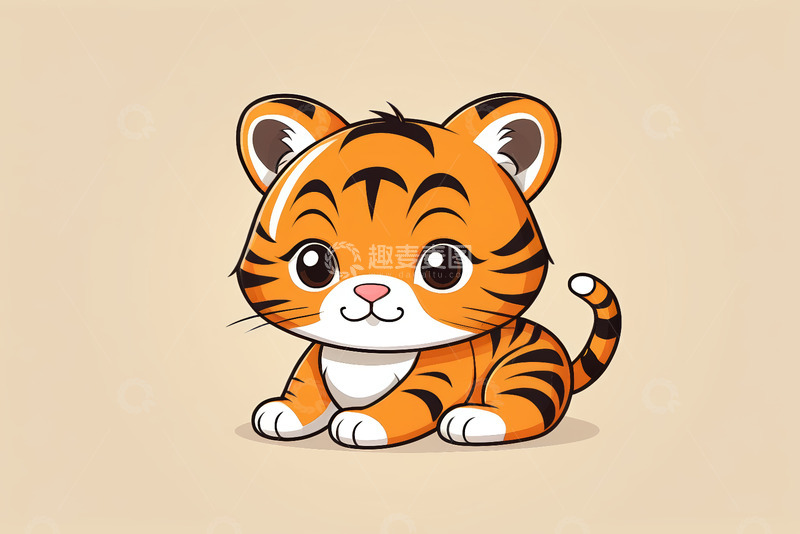 高清大图下载【趣麦麦图】可爱卡通小老虎形象素材