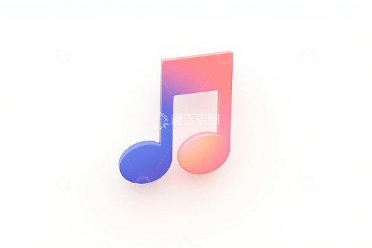 彩色立体音乐音符图标