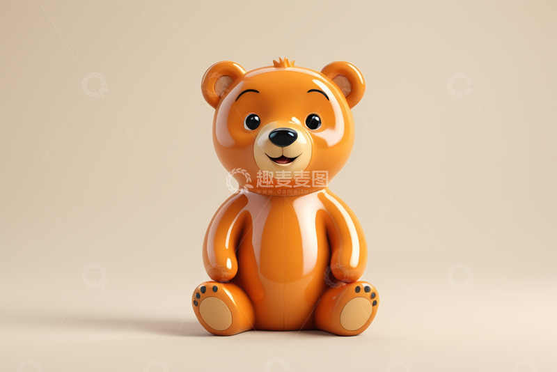 高清大图下载【趣麦麦图】橙色卡通小熊玩具
