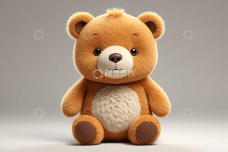 高清大图下载【趣麦麦图】可爱小熊毛绒玩具特写