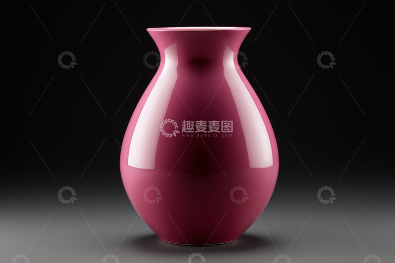 高清大图下载【趣麦麦图】玫红色花瓶静物特写