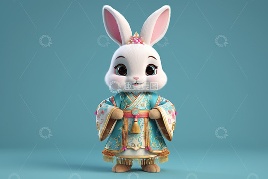 古装动画兔子形象