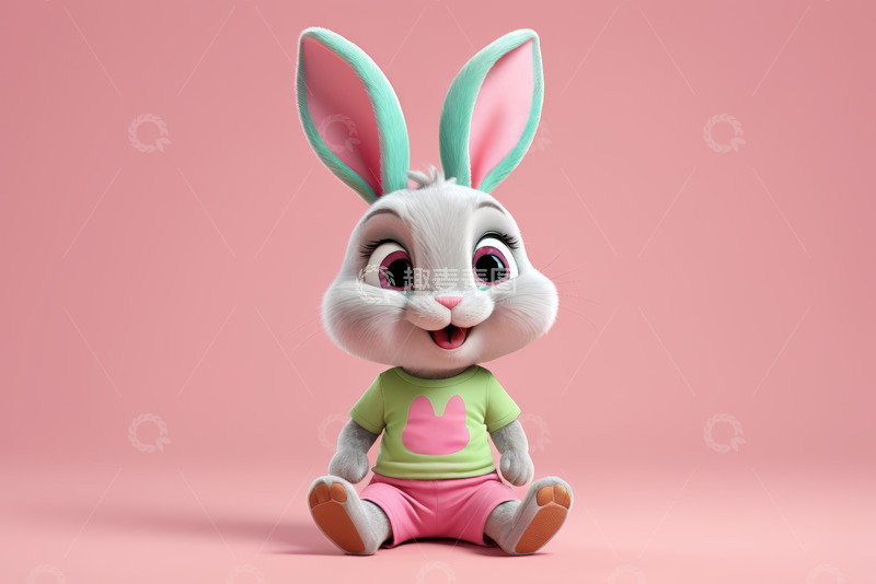 高清大图下载【趣麦麦图】可爱动画兔子形象