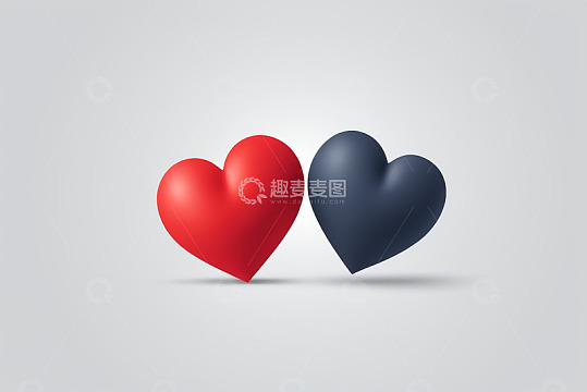 红黑爱心图案素材
