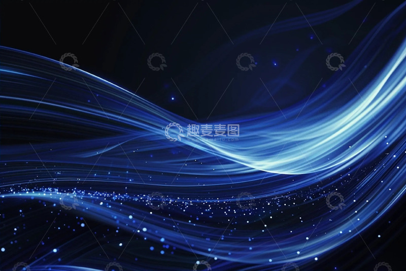 高清大图下载【趣麦麦图】丝缕蓝光缠绕的灵动光影特写