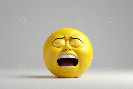 黄色卡通表情符号特写