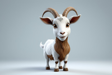 可爱卡通山羊形象
