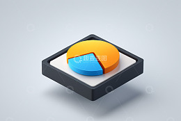 立体风格饼状图表素材