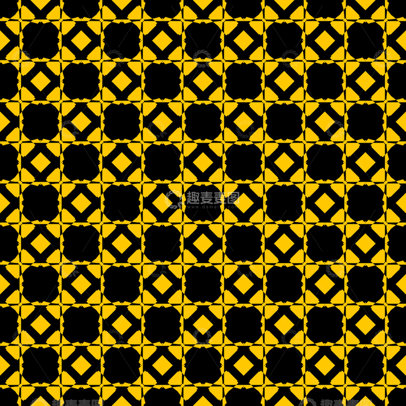 源文件下载【趣麦麦图】黄黑几何花纹背景图697