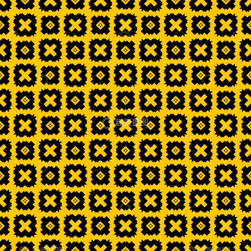源文件下载【趣麦麦图】黄黑几何花纹背景图710