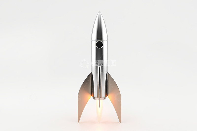 高清大图下载【趣麦麦图】银色火箭发射素材