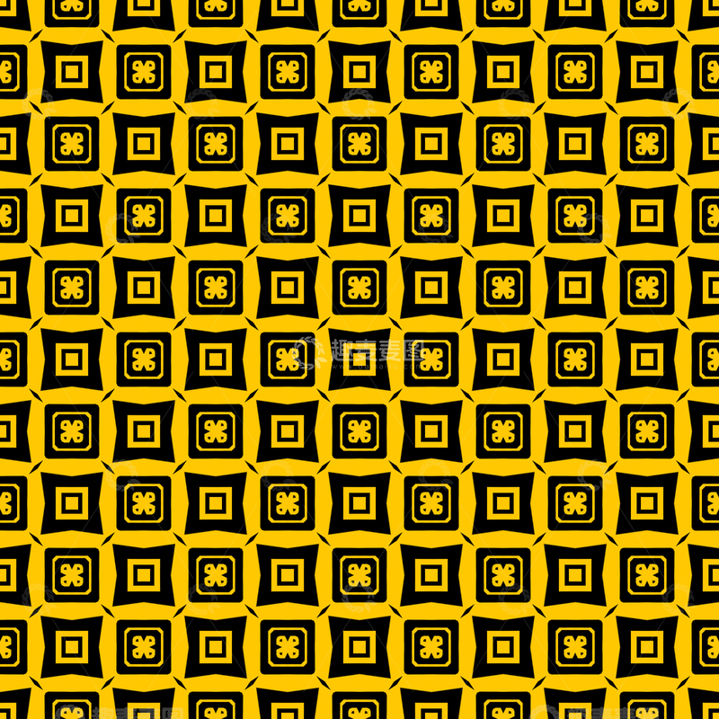 源文件下载【趣麦麦图】黄黑几何花纹背景图700