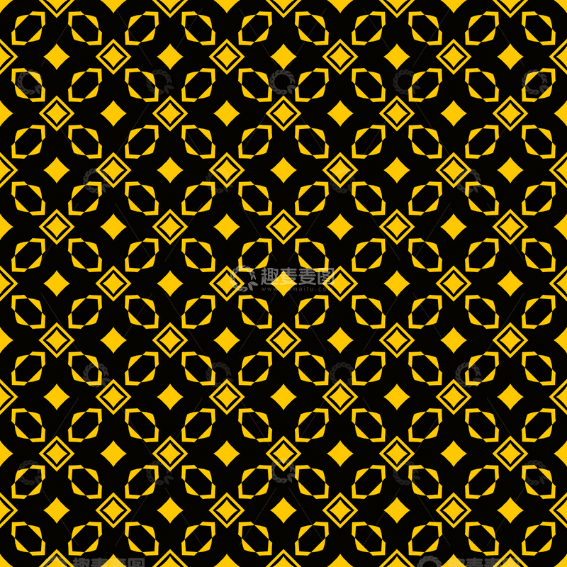 源文件下载【趣麦麦图】黄黑几何花纹背景图698