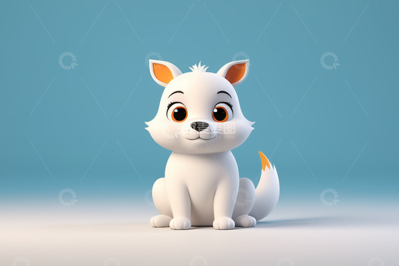 高清大图下载【趣麦麦图】卡通小狗白色背景静态素材