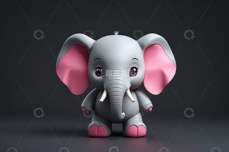 高清大图下载【趣麦麦图】卡通小象形象素材