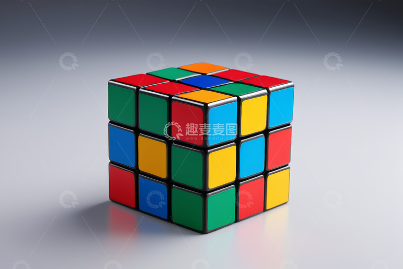高清大图下载【趣麦麦图】彩色魔方特写