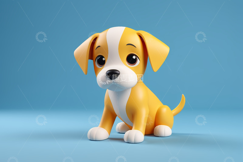 高清大图下载【趣麦麦图】可爱3D动画小狗形象