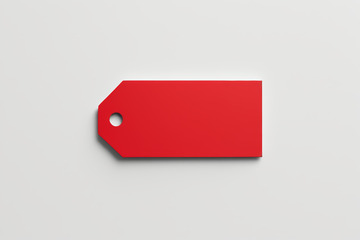 红色空白吊牌