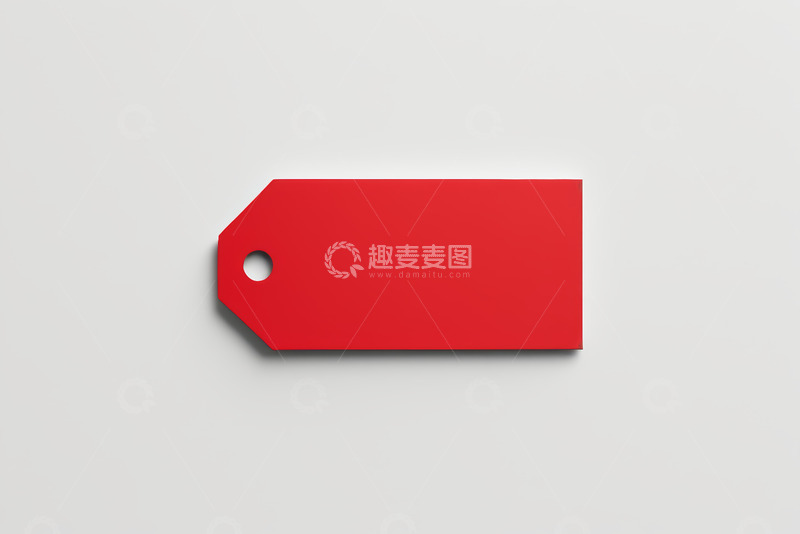 高清大图下载【趣麦麦图】红色空白吊牌