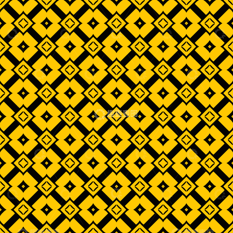 源文件下载【趣麦麦图】黄黑几何花纹背景图703