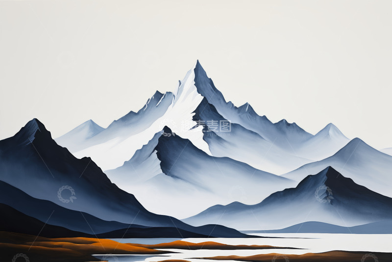 高清大图下载【趣麦麦图】雪山自然风光全景