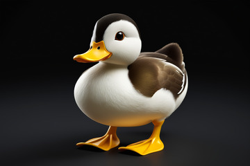 卡通鸭子形象特写