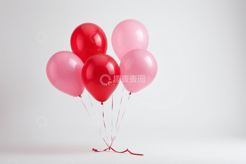 高清大图下载【趣麦麦图】红粉气球组合装饰素材