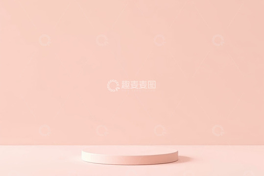 粉色背景圆形展示台