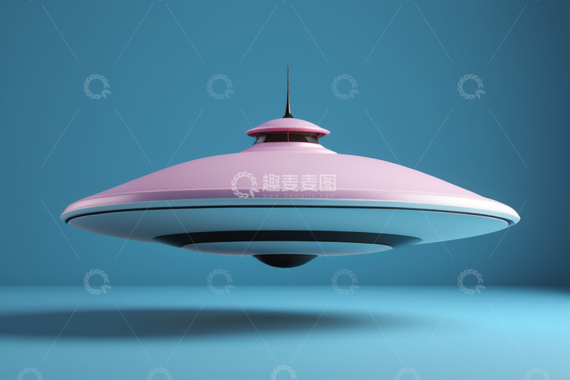 高清大图下载【趣麦麦图】粉色不明飞行物悬浮画面