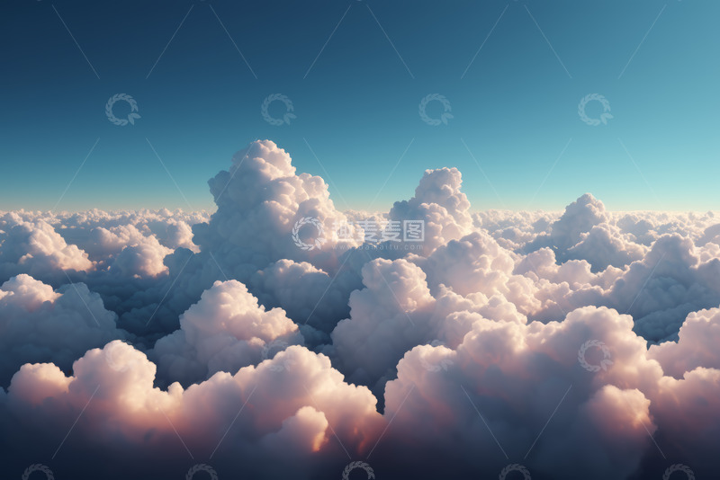 高清大图下载【趣麦麦图】高空视角下的云海景观