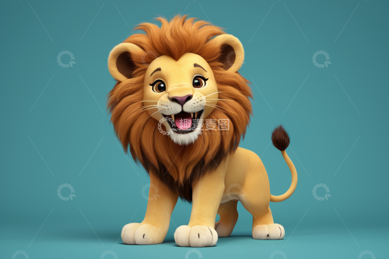 高清大图下载【趣麦麦图】卡通狮子形象素材