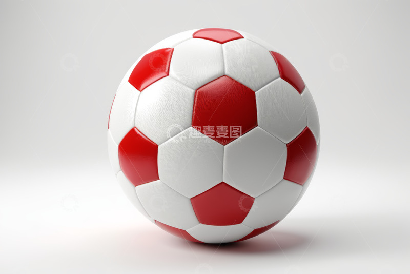 高清大图下载【趣麦麦图】红白相间足球特写