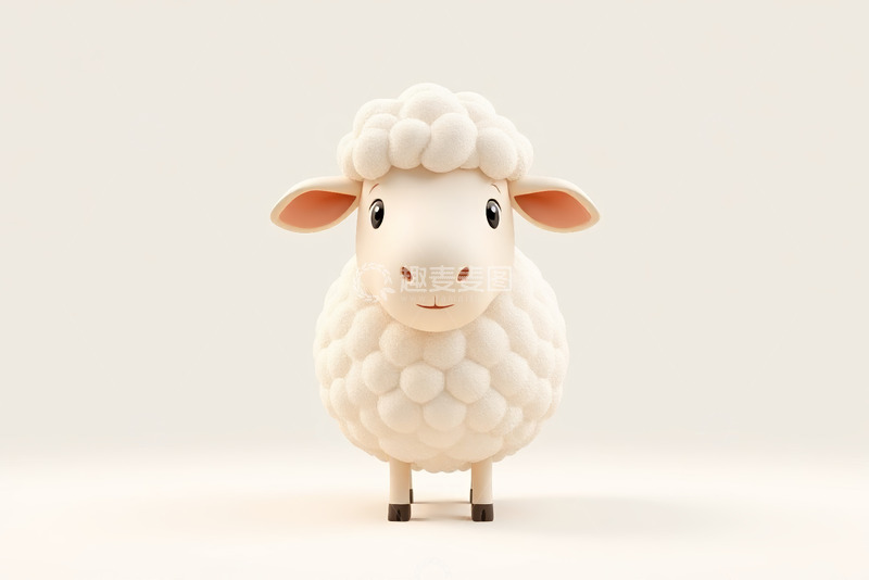 高清大图下载【趣麦麦图】卡通绵羊形象展示