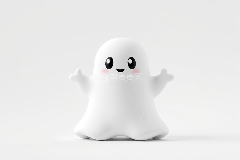 高清大图下载【趣麦麦图】可爱卡通幽灵形象展示