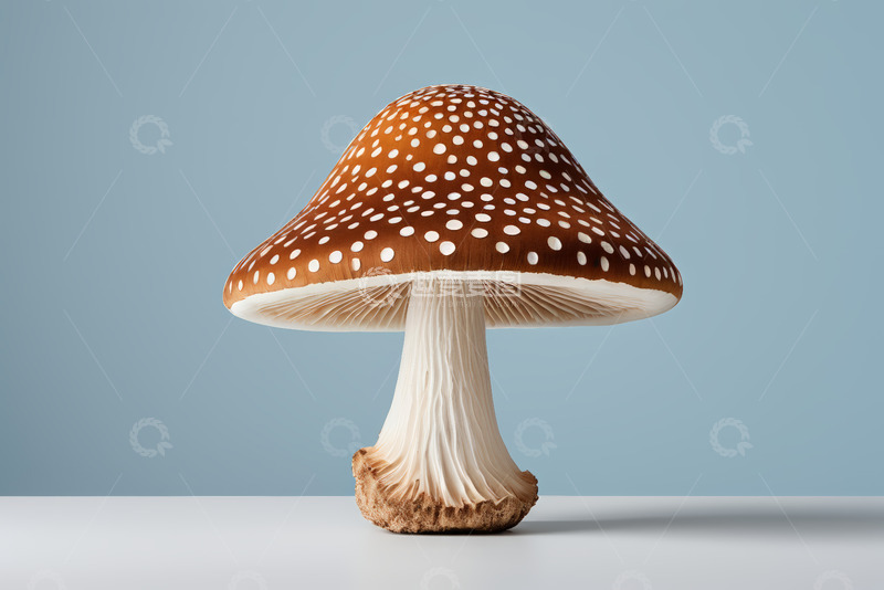 高清大图下载【趣麦麦图】特写棕色带白点蘑菇