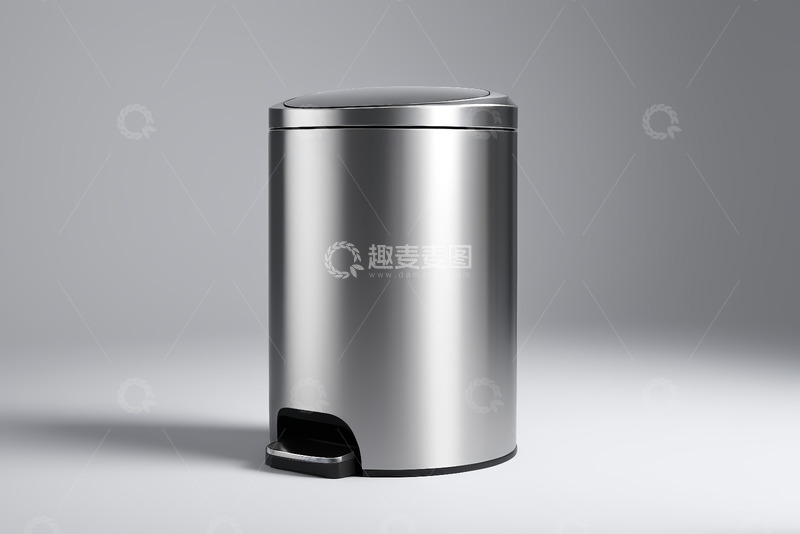 高清大图下载【趣麦麦图】不锈钢脚踏式垃圾桶
