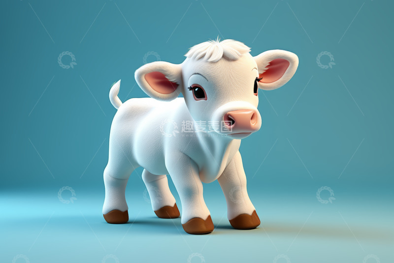 高清大图下载【趣麦麦图】可爱卡通小牛形象