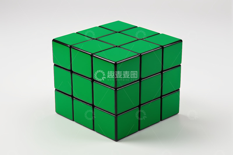 高清大图下载【趣麦麦图】绿色魔方特写