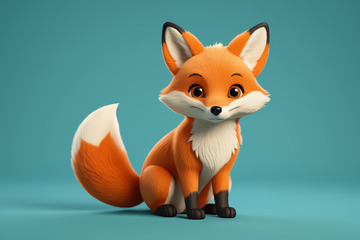 可爱动画狐狸形象