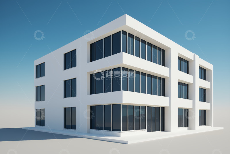 高清大图下载【趣麦麦图】现代简约风格白色建筑