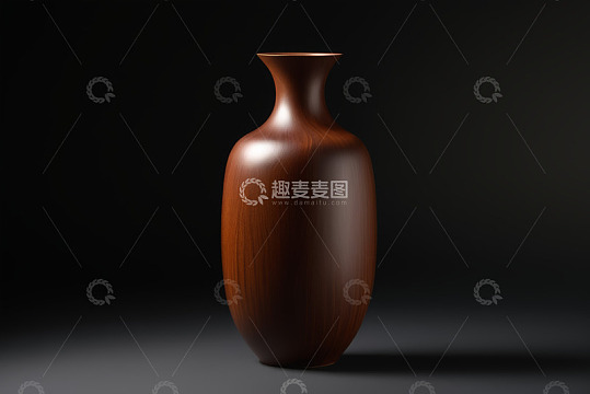 棕色花瓶静物特写