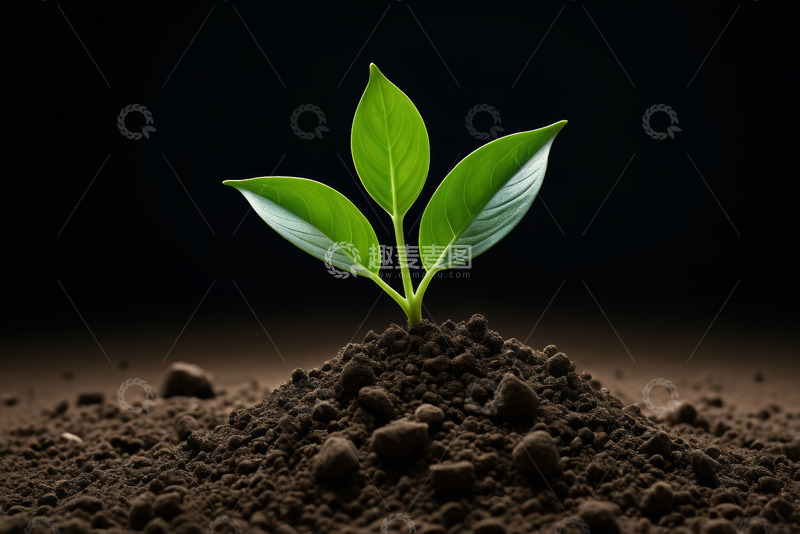 高清大图下载【趣麦麦图】破土而出的嫩绿植物