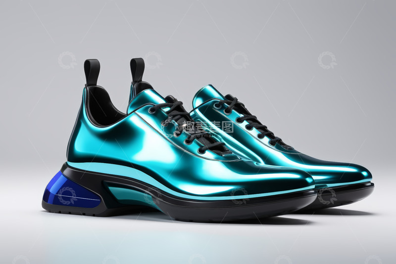 高清大图下载【趣麦麦图】金属质感时尚运动鞋
