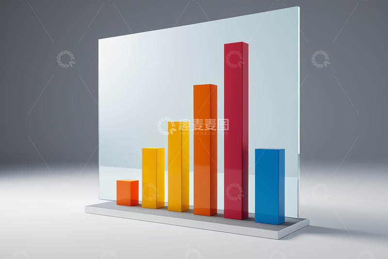 高清大图下载【趣麦麦图】彩色柱状图表展示