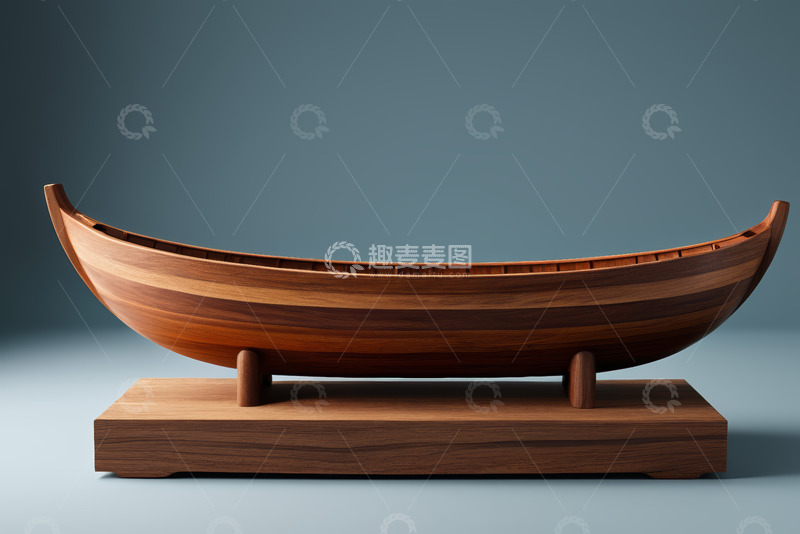 高清大图下载【趣麦麦图】木质船模型展示