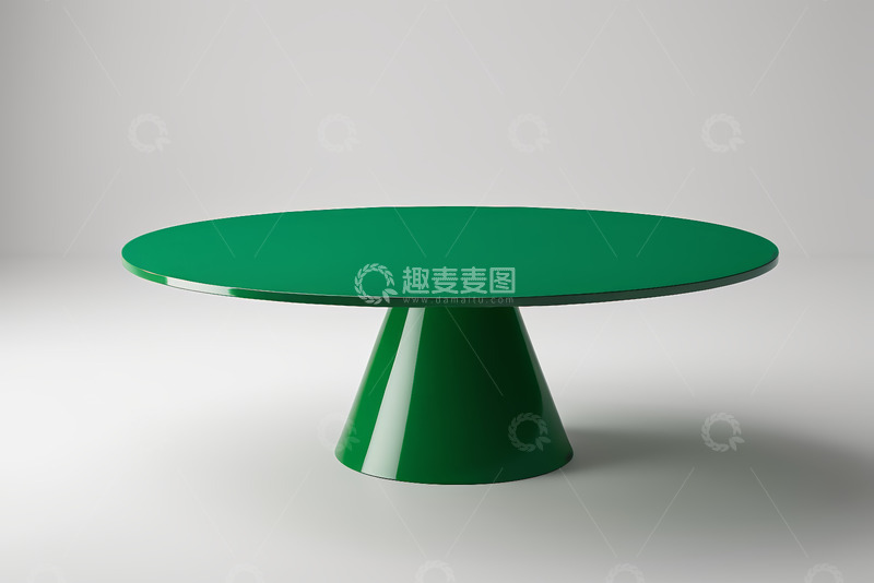 高清大图下载【趣麦麦图】绿色圆形现代风格桌子
