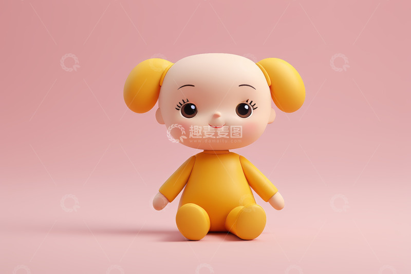 高清大图下载【趣麦麦图】黄色卡通角色玩偶