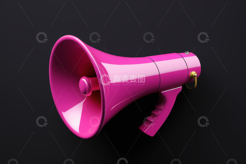 高清大图下载【趣麦麦图】粉色扩音器特写