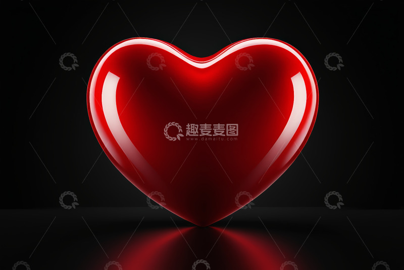 高清大图下载【趣麦麦图】-红色心形符号特写