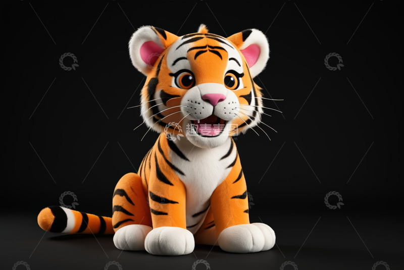 高清大图下载【趣麦麦图】可爱卡通老虎玩偶形象